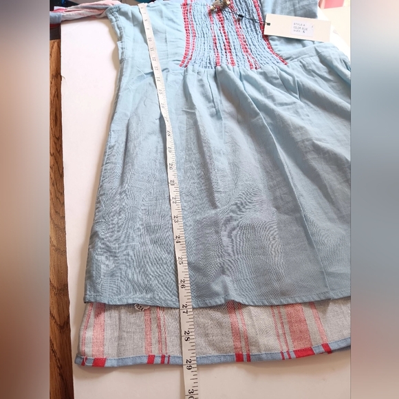 off-the-shoulder blouse buttons Full, sz M, linen blend,Tie balloon Sleeve, - Picture 9 of 11